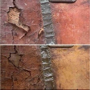 Restauration du cuir d'une malle de voyage (Abbaye Saint-Wandrille) 