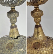 Restauration d'un calice en bronze doré (Sées) 