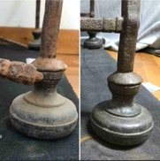 Soudure d'un fauteuil (Haut Koenigsbourg)