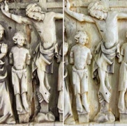 Restauration d'une plaque en ivoire (Fécamp)