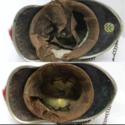 Restauration d'un casque d’officier (Pontarlier)